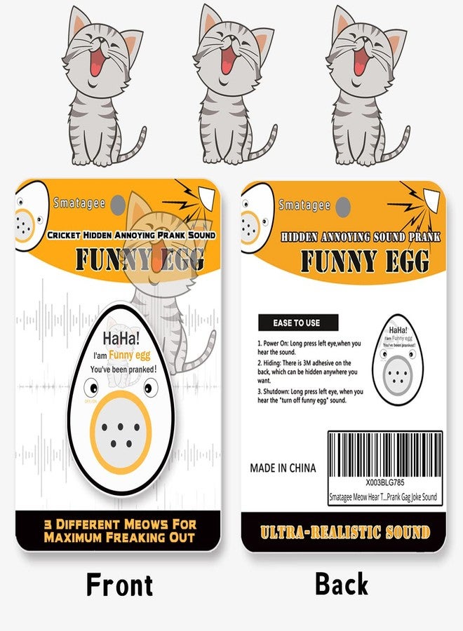 Smatagee Funny Egg Meowing Cat Hidden Annoying Prank Joke Gag Sound,Mini Hidden Prank Noise Maker for Adults,April Fool's Day Practical Joke,Gag Gifts,Small Size Prank at Home,Office - Image 3